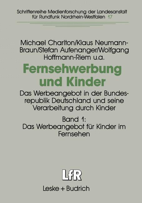 Vorderes Coverbild Fernsehwerbung und Kinder