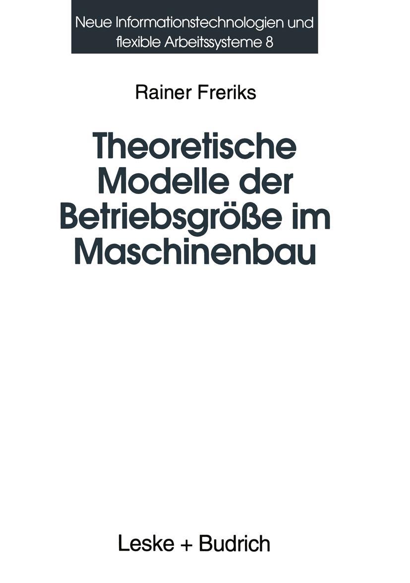 Vorderes Coverbild Theoretische Modelle der Betriebsgröße im Maschinenbau