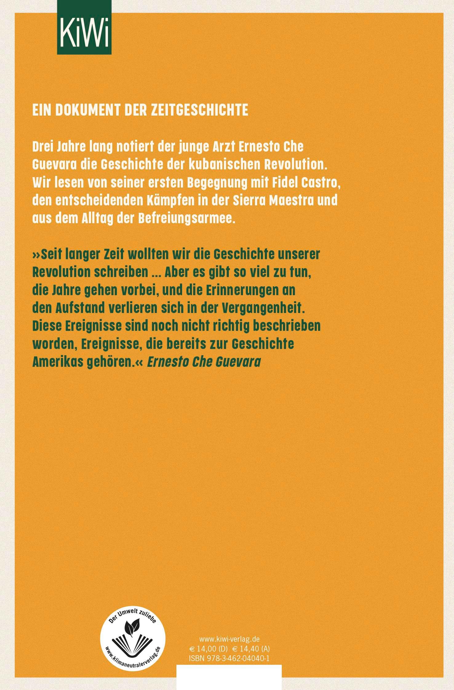 Rückseitencover Kubanisches Tagebuch