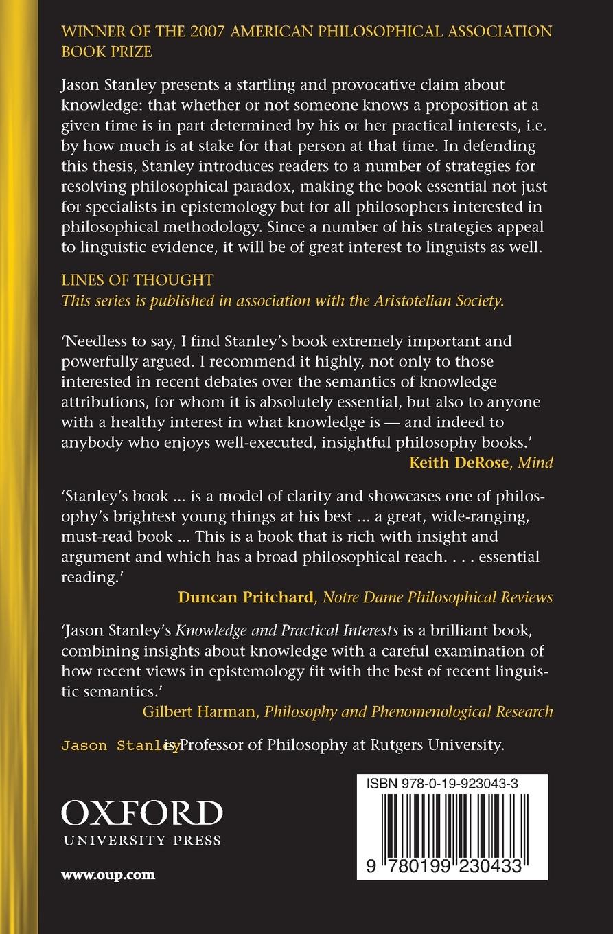 Rückseitencover Knowledge and Practical Interests