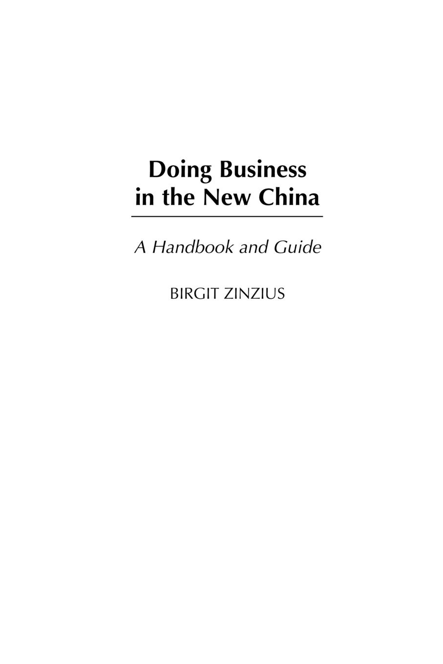 Vorderes Coverbild Doing Business in the New China Doing Business in the New China