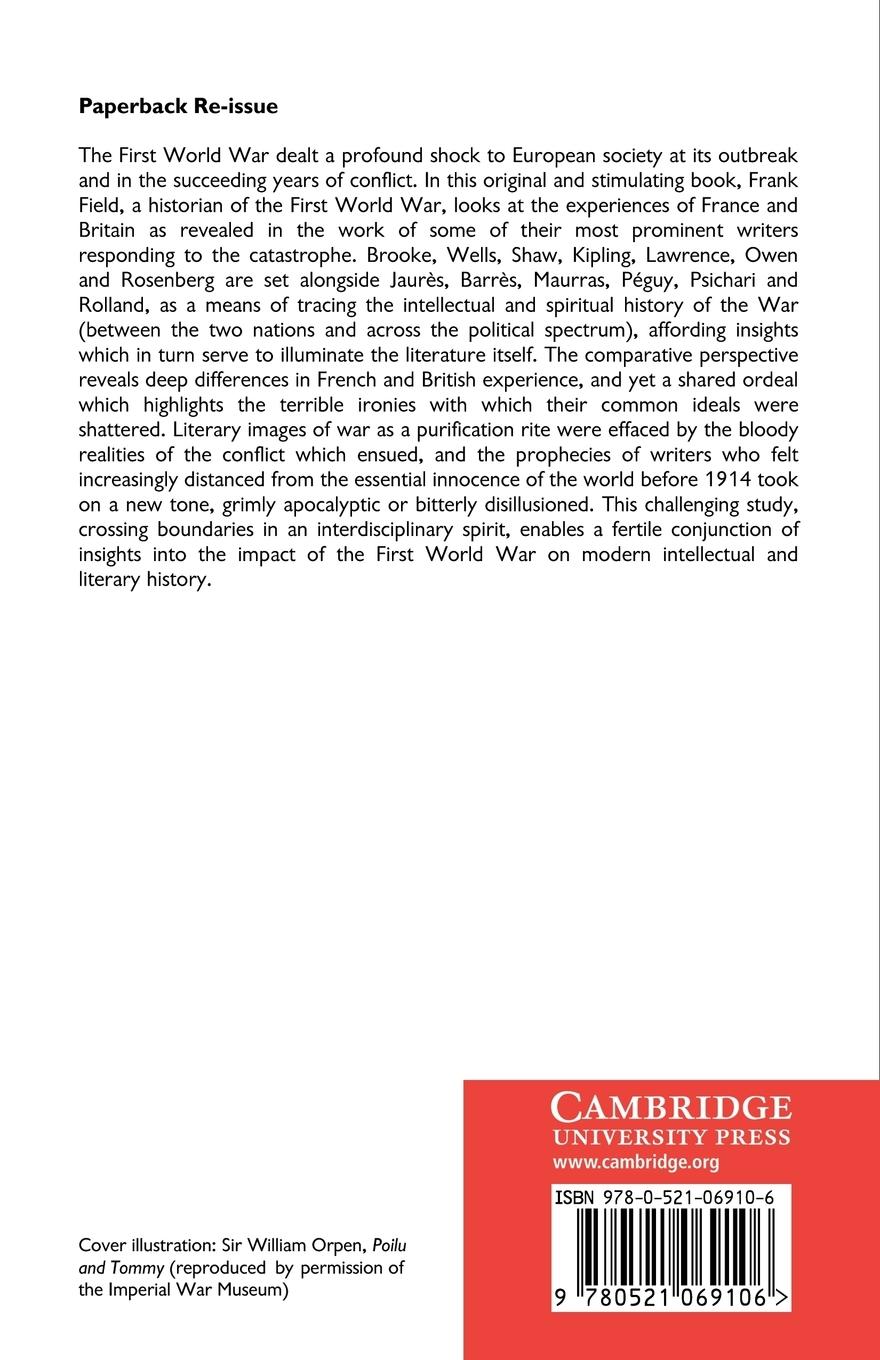 Rückseitencover British and French Writers of the First World War