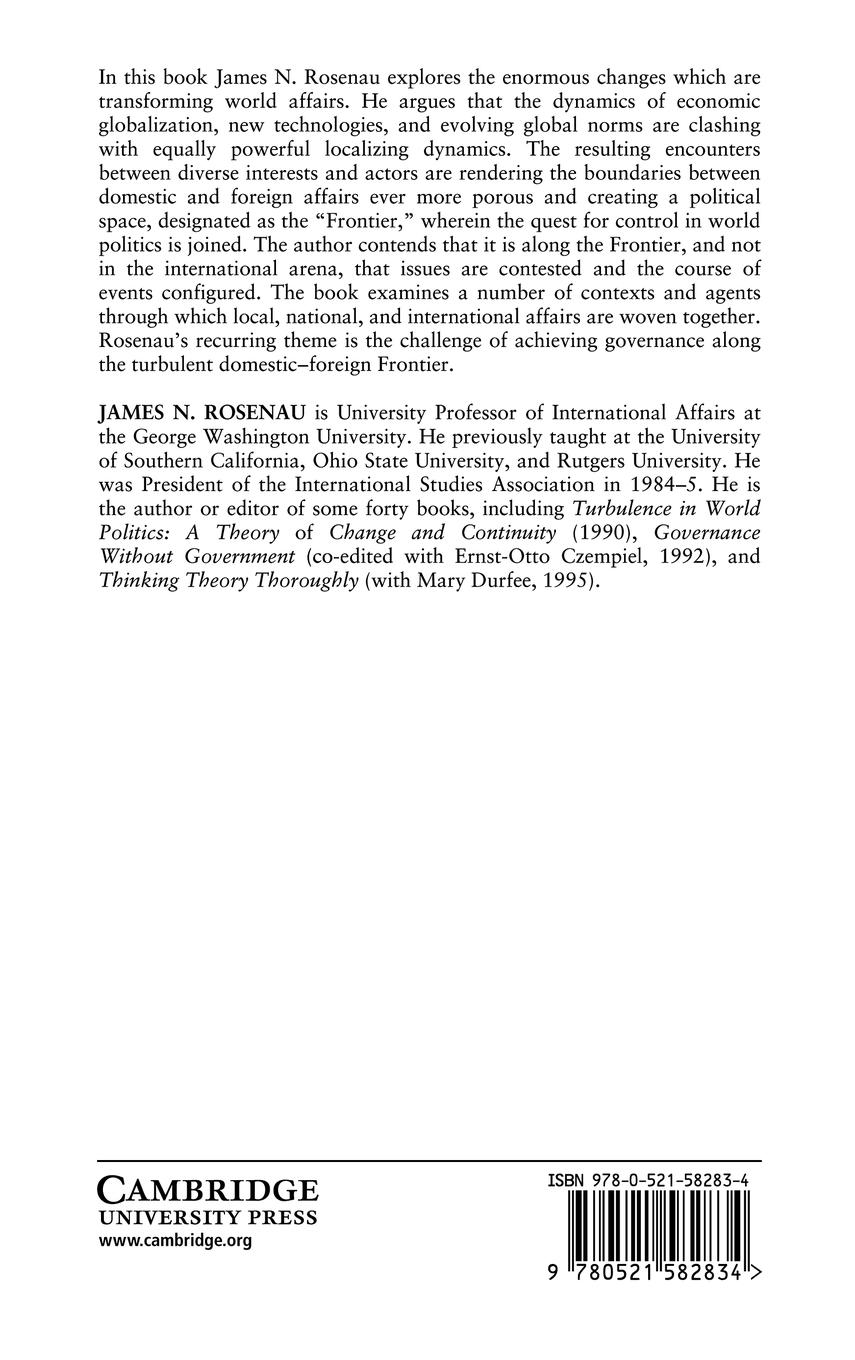 Rückseitencover Along the Domestic-Foreign Frontier