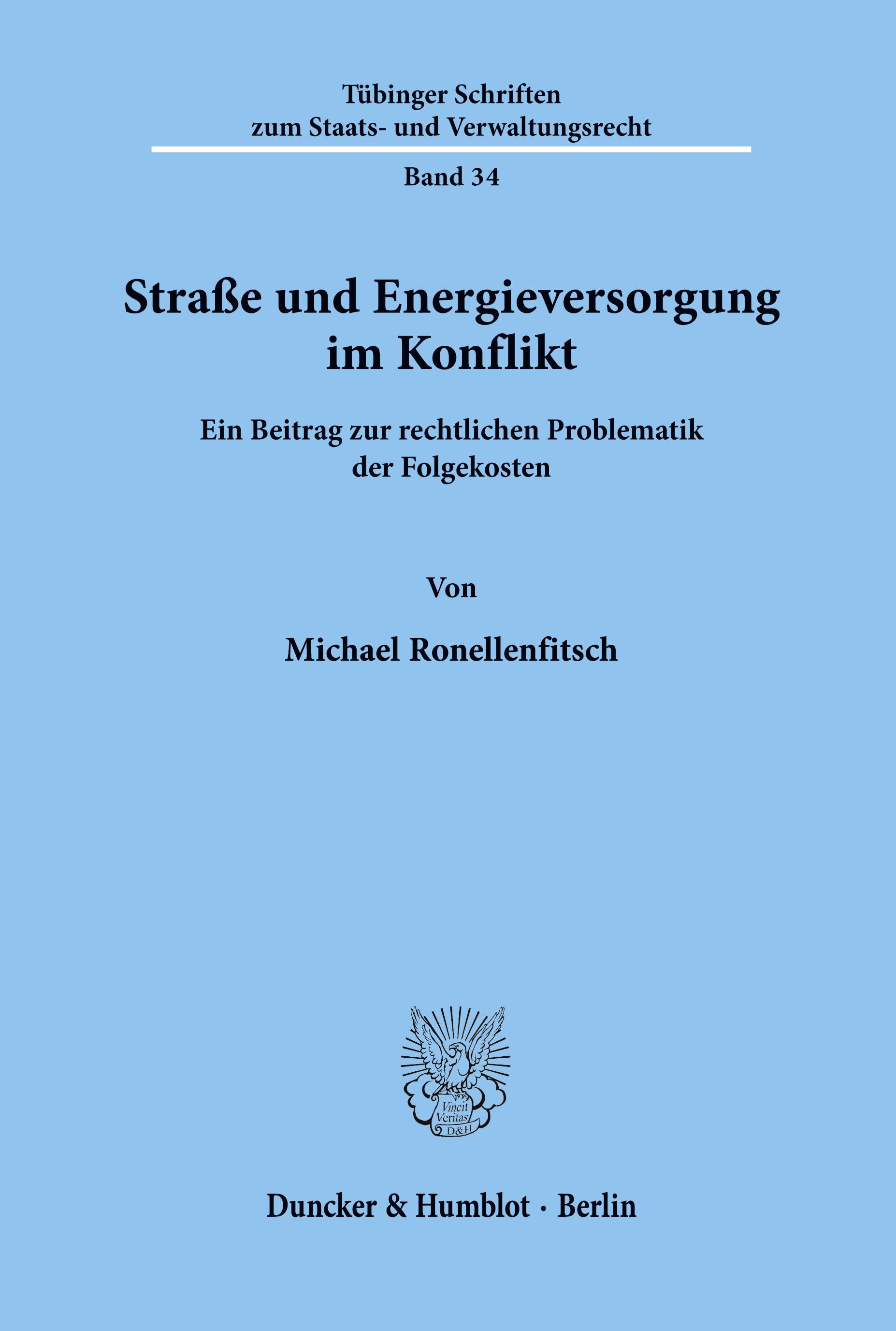 Vorderes Coverbild Straße und Energieversorgung im Konflikt.