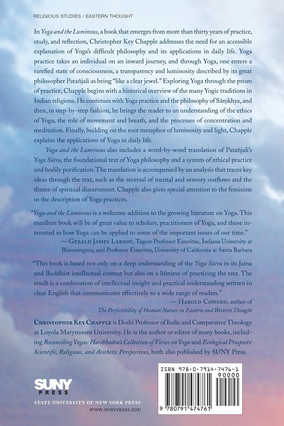 Rückseitencover Yoga and the Luminous