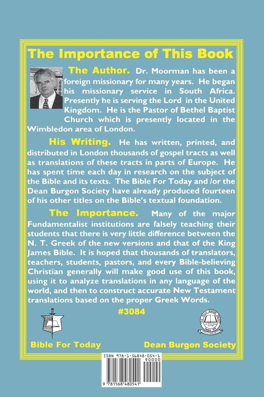 Rückseitencover 8,000 Differences Between the N.T. Greek Words of the King James Bible and the Modern Versions