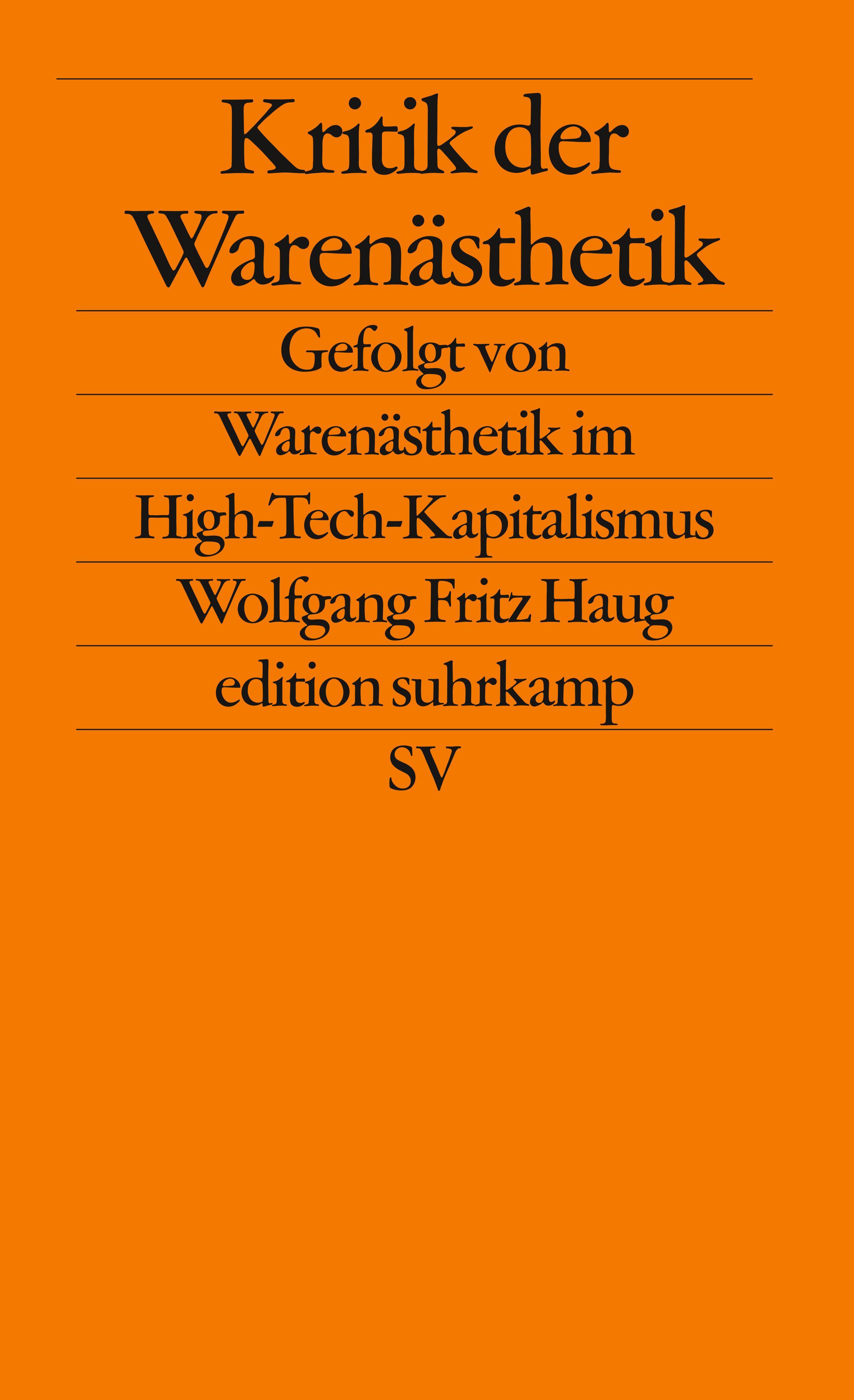 Vorderes Coverbild Kritik der Warenästhetik