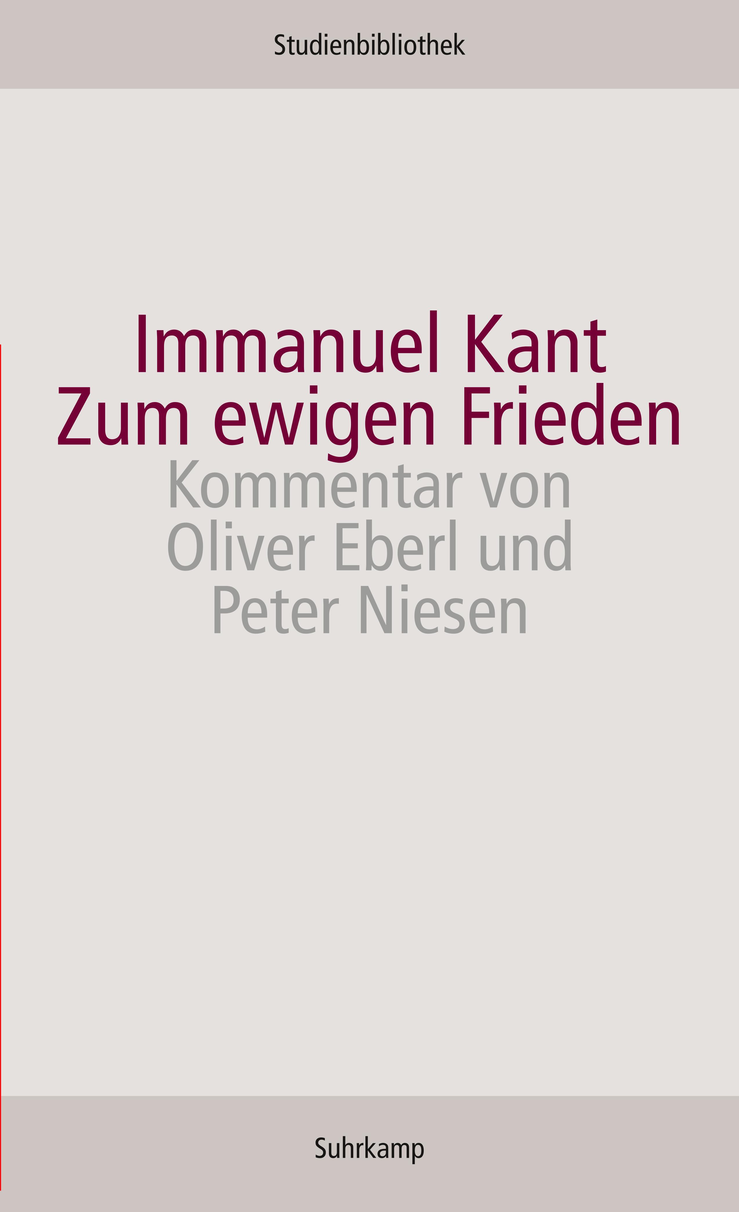 Vorderes Coverbild Zum ewigen Frieden