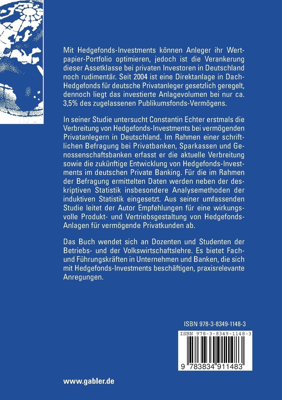 Rückseitencover Hedgefonds-Investments im Private Banking