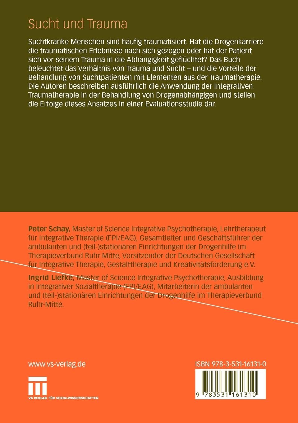 Rückseitencover Sucht und Trauma
