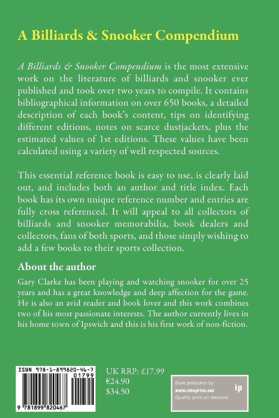 Rückseitencover A Billiards and Snooker Compendium