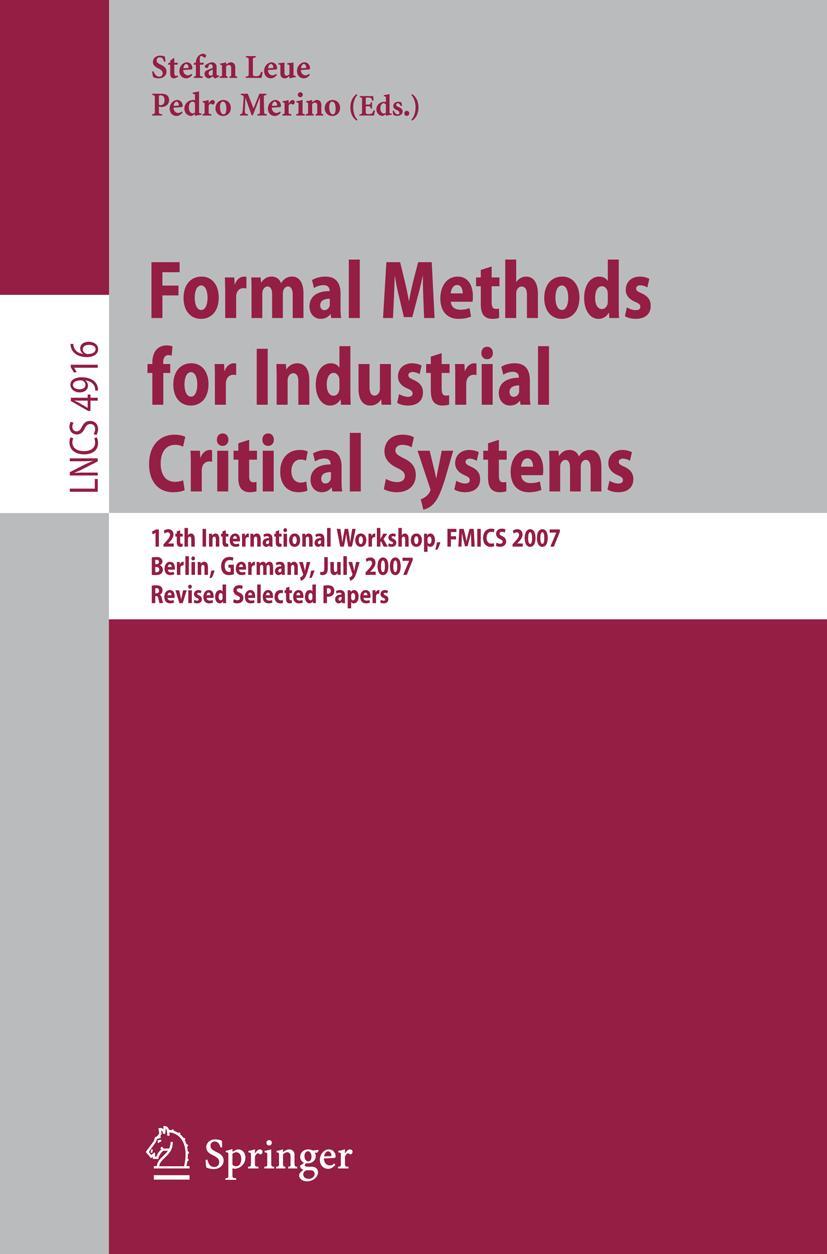 Vorderes Coverbild Formal Methods for Industrial Critical Systems