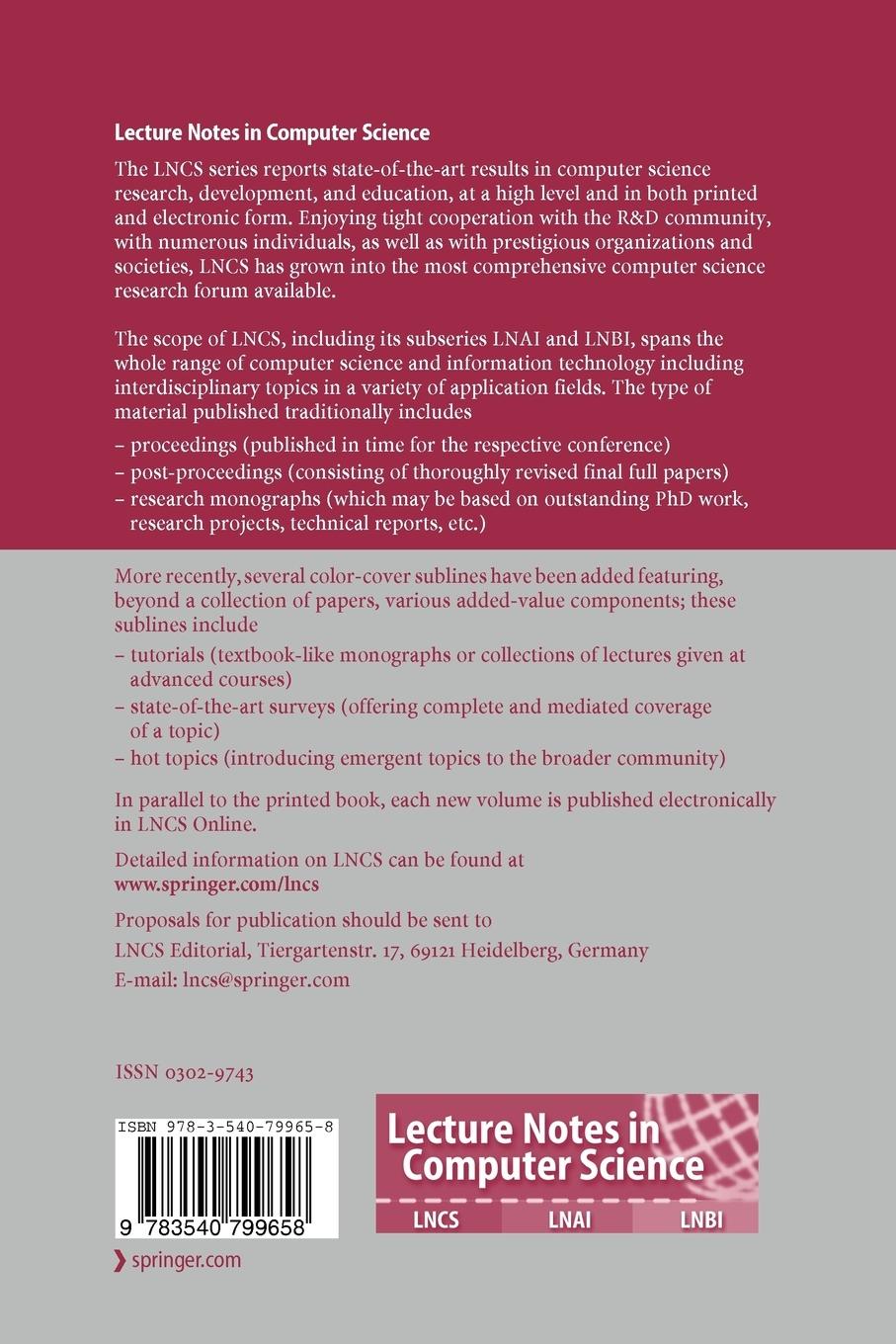 Rückseitencover Information Security Theory and Practices. Smart Devices, Convergence and Next Generation Networks