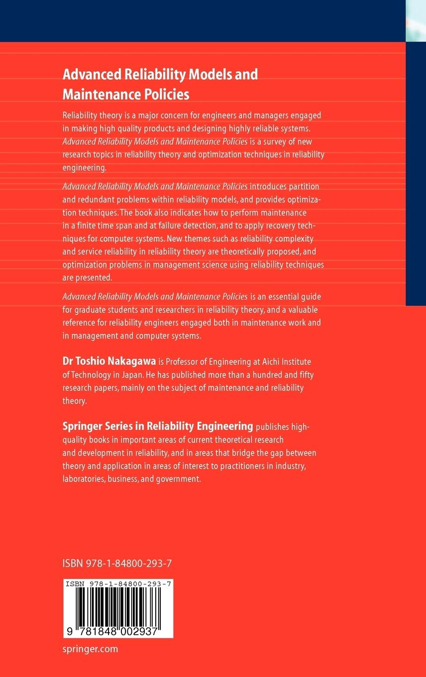 Rückseitencover Advanced Reliability Models and Maintenance Policies