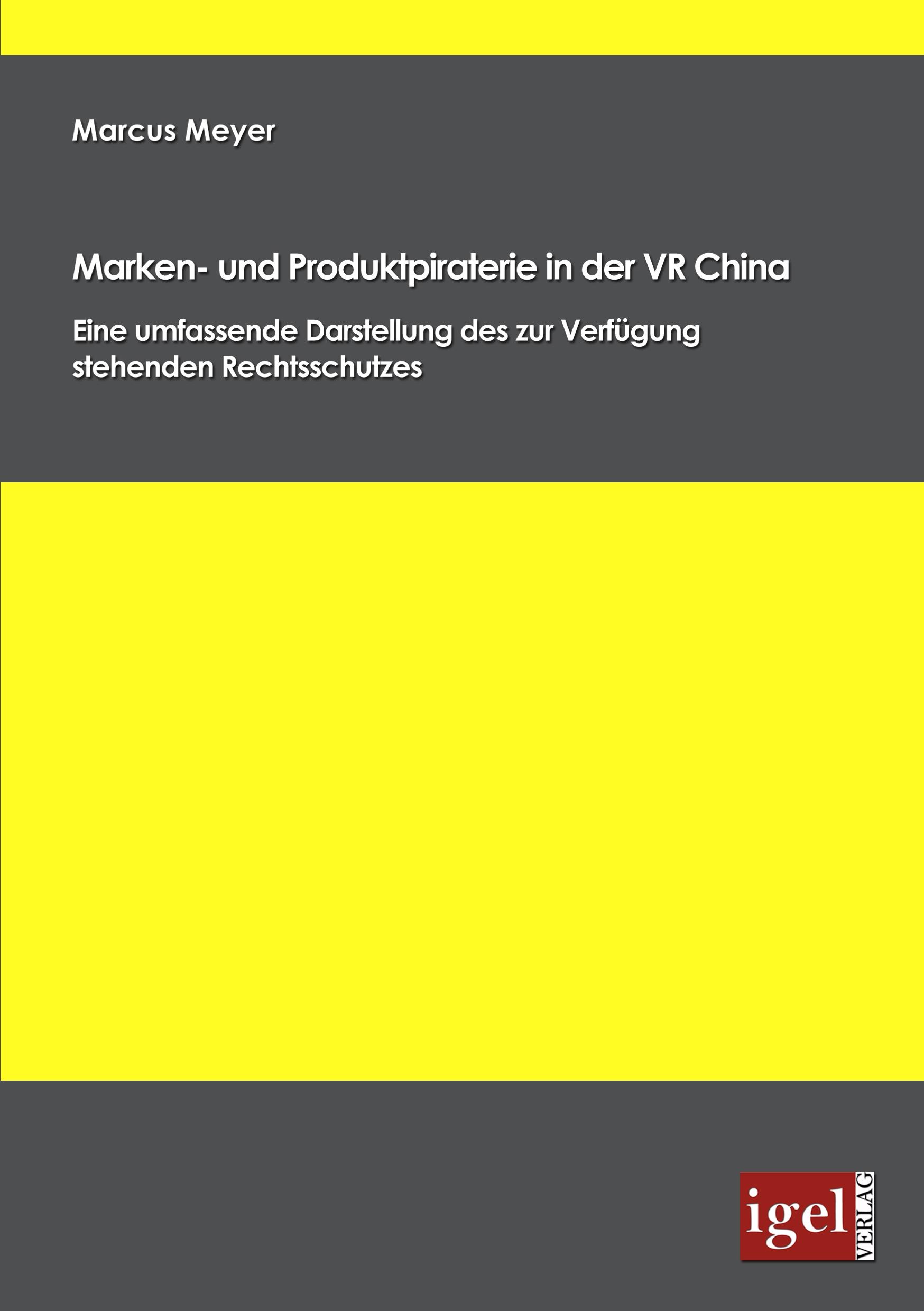 Vorderes Coverbild Marken- und Produktpiraterie in der VR China