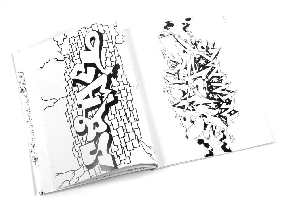 Beispielinhalt (Bild) Graffiti Coloring Book
