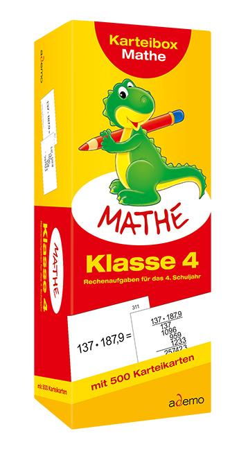 Vorderes Coverbild Karteibox Mathe, Klasse 4