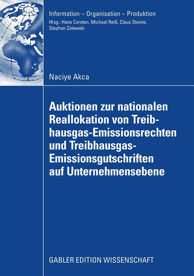 Vorderes Coverbild Auktionen zur nationalen Reallokation von Treibhausgas-Emissionsrechten und Treibhausgas-Emissionsgutschriften auf Unternehmensebene