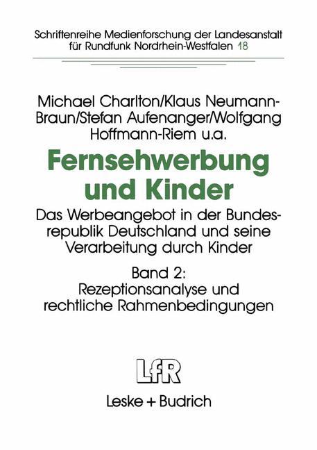 Vorderes Coverbild Fernsehwerbung und Kinder