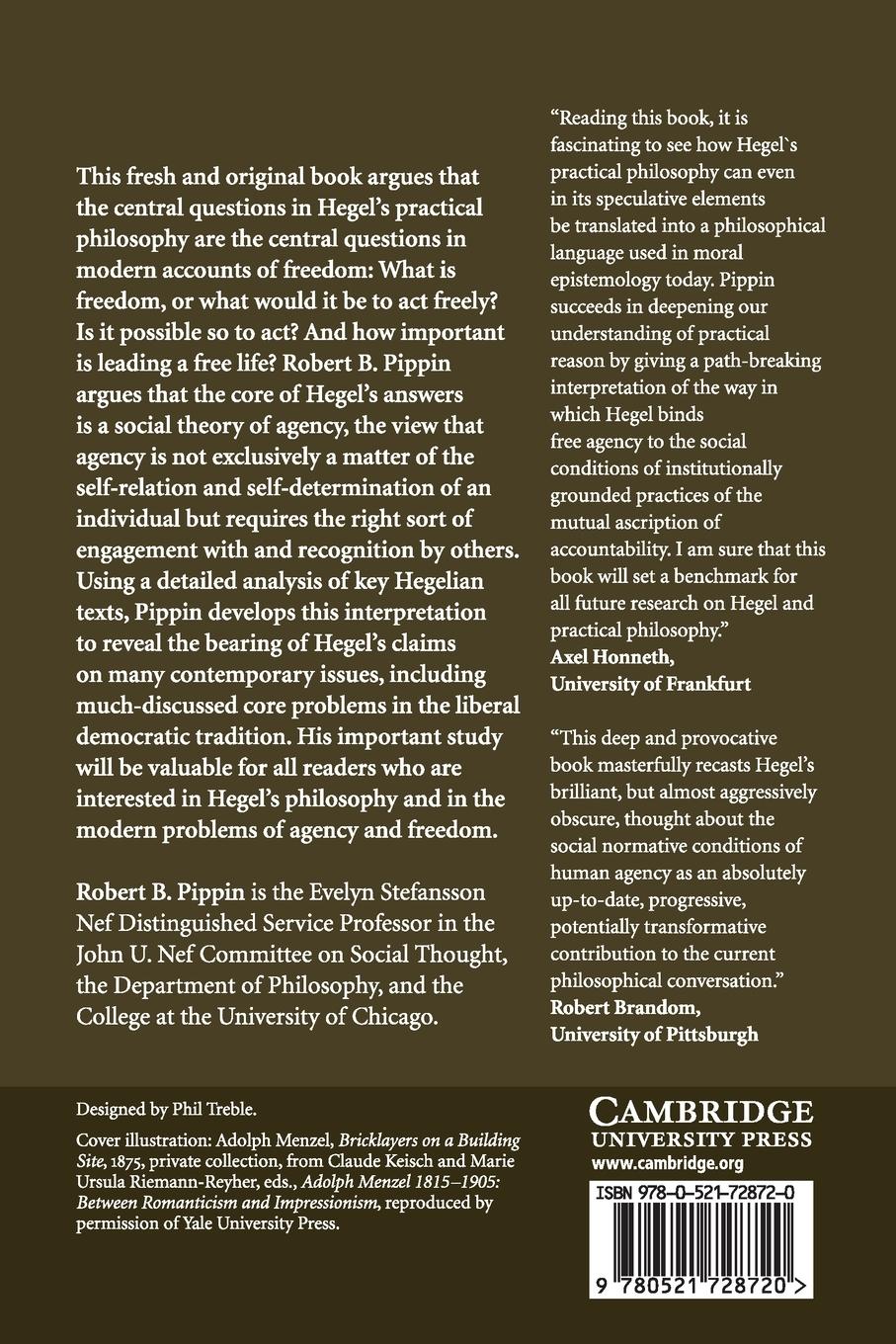 Rückseitencover Hegel's Practical Philosophy