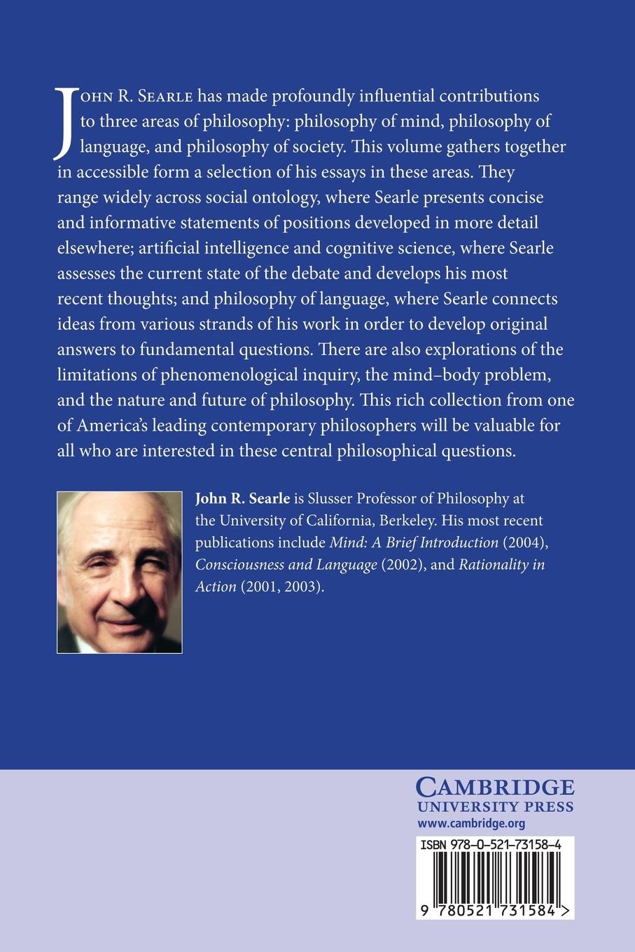 Rückseitencover Philosophy in a New Century