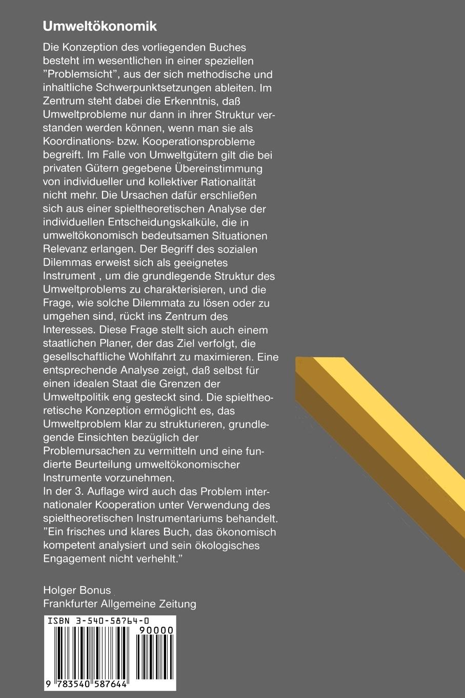 Rückseitencover Umweltökonomik