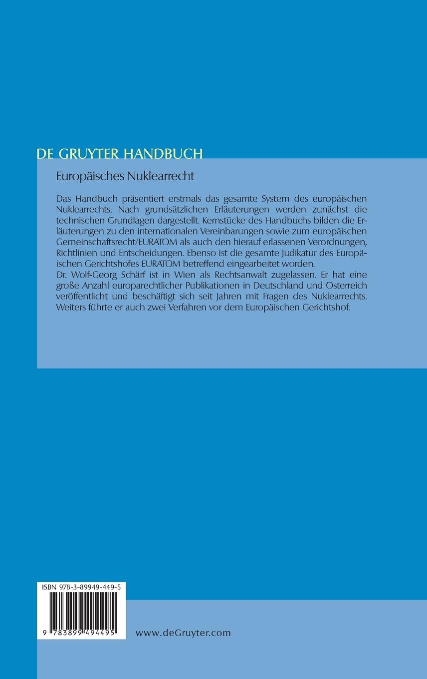 Rückseitencover Europäisches Nuklearrecht