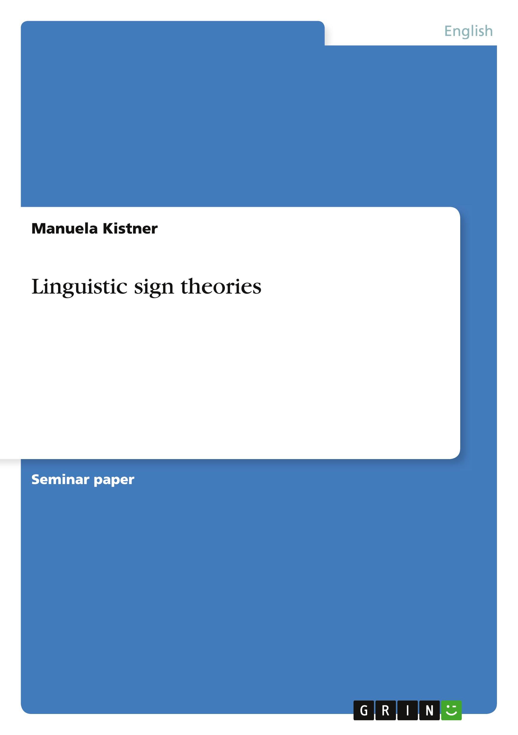 Vorderes Coverbild Linguistic sign theories