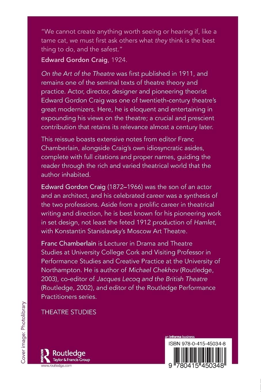 Rückseitencover On the Art of the Theatre