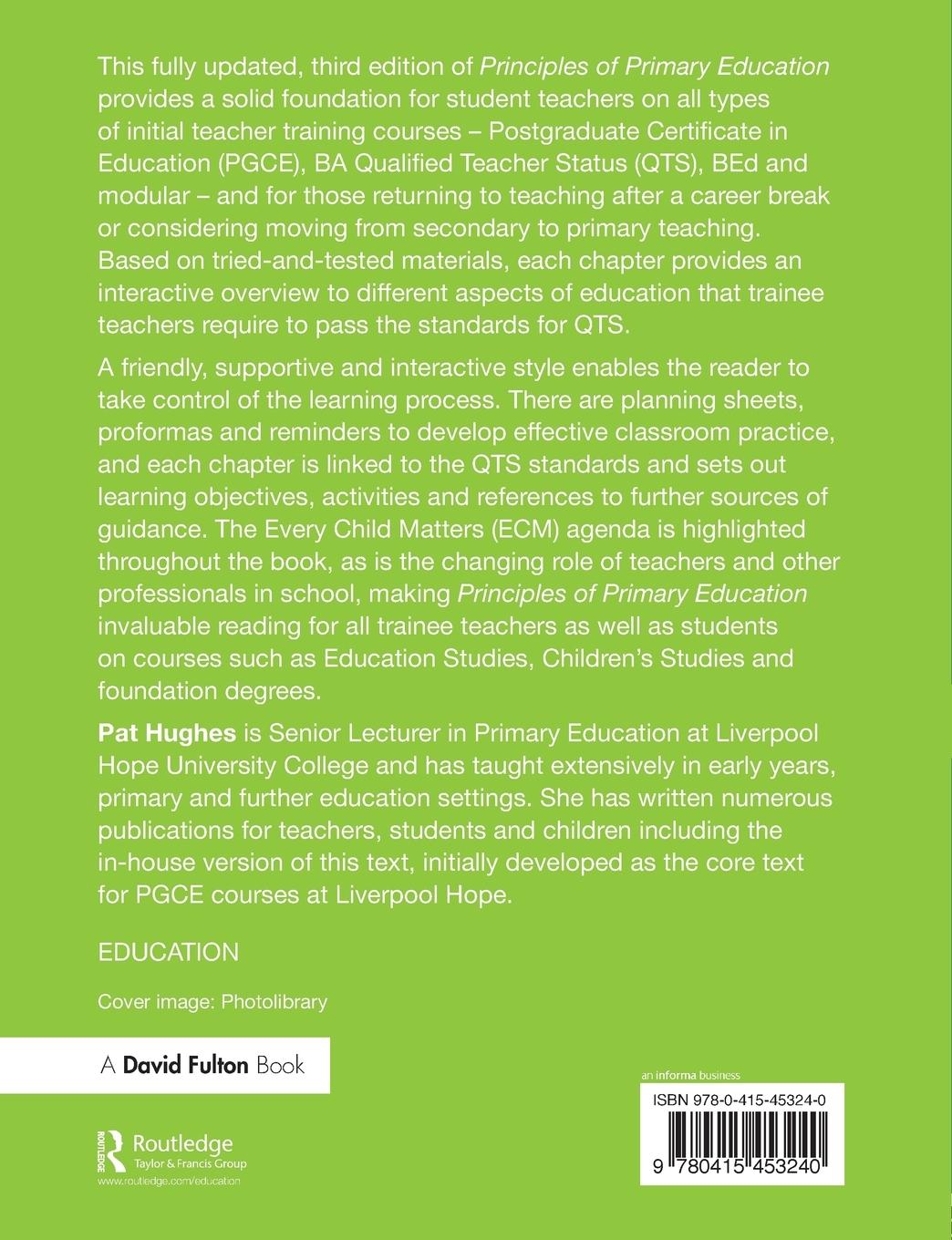 Rückseitencover Principles of Primary Education