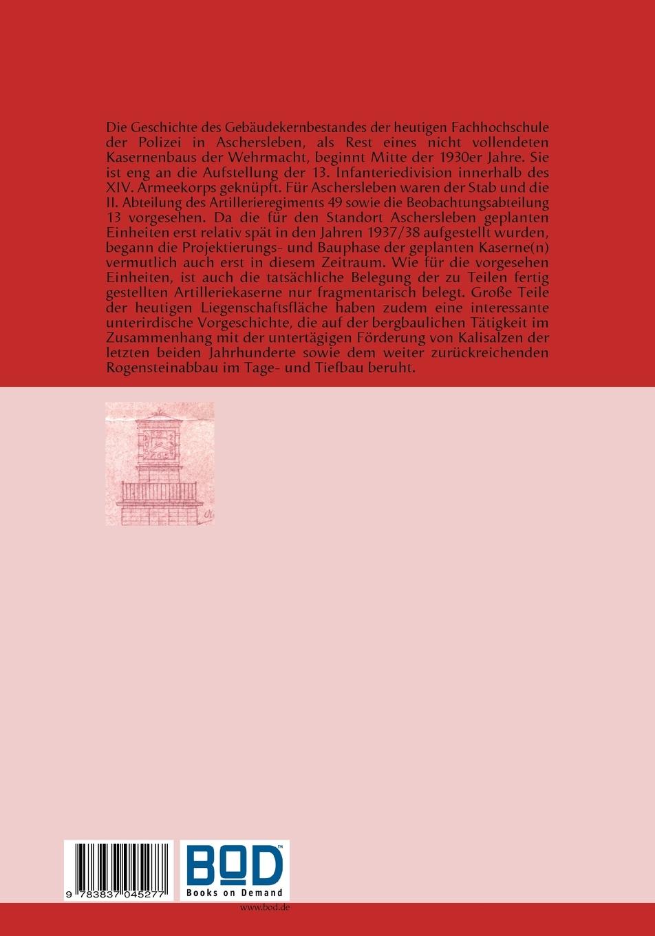 Rückseitencover Beiträge zur Militärgeschichte der Stadt Aschersleben