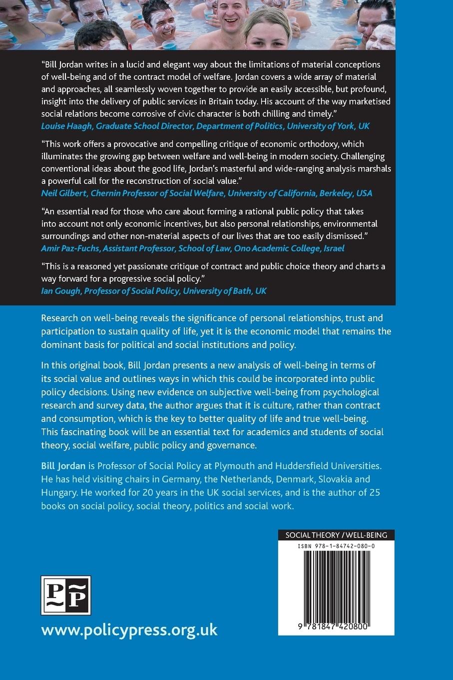 Rückseitencover Welfare and well-being