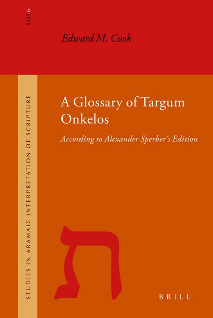 Vorderes Coverbild A Glossary of Targum Onkelos