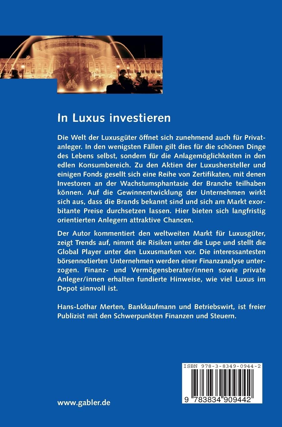 Rückseitencover In Luxus investieren
