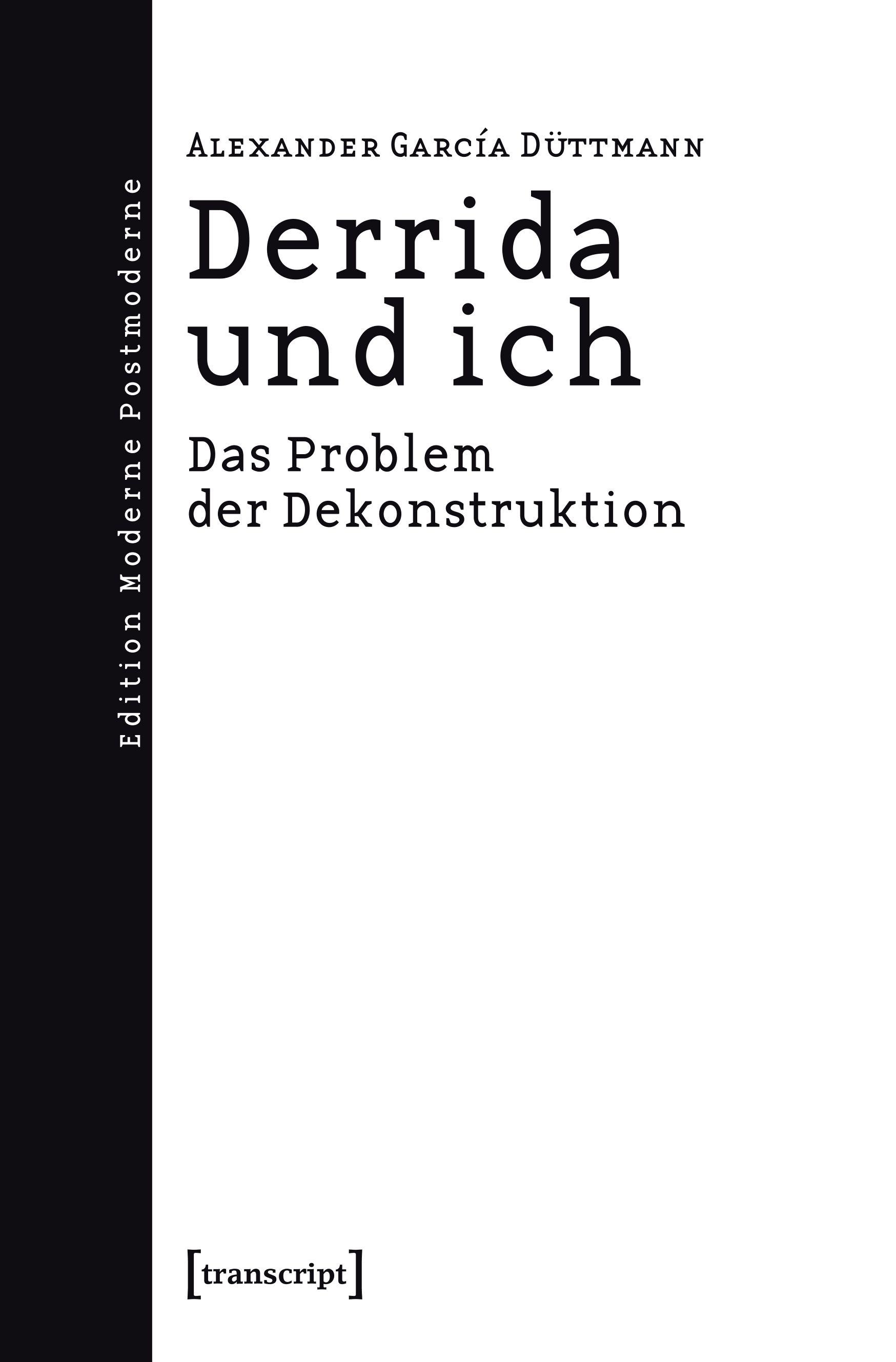 Vorderes Coverbild Derrida und ich