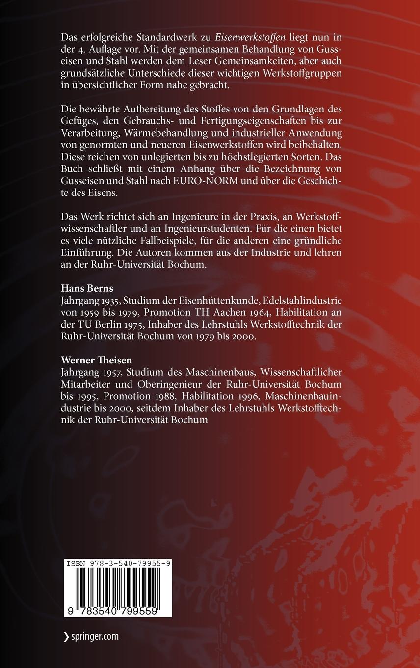 Rückseitencover Eisenwerkstoffe - Stahl und Gusseisen