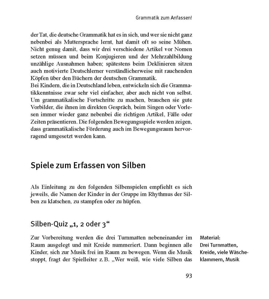 Beispielinhalt (Bild) Sätze rollen - Wörter fliegen