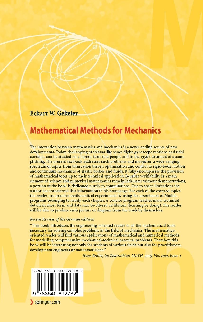 Rückseitencover Mathematical Methods for Mechanics