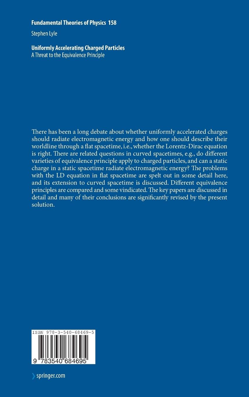 Rückseitencover Uniformly Accelerating Charged Particles