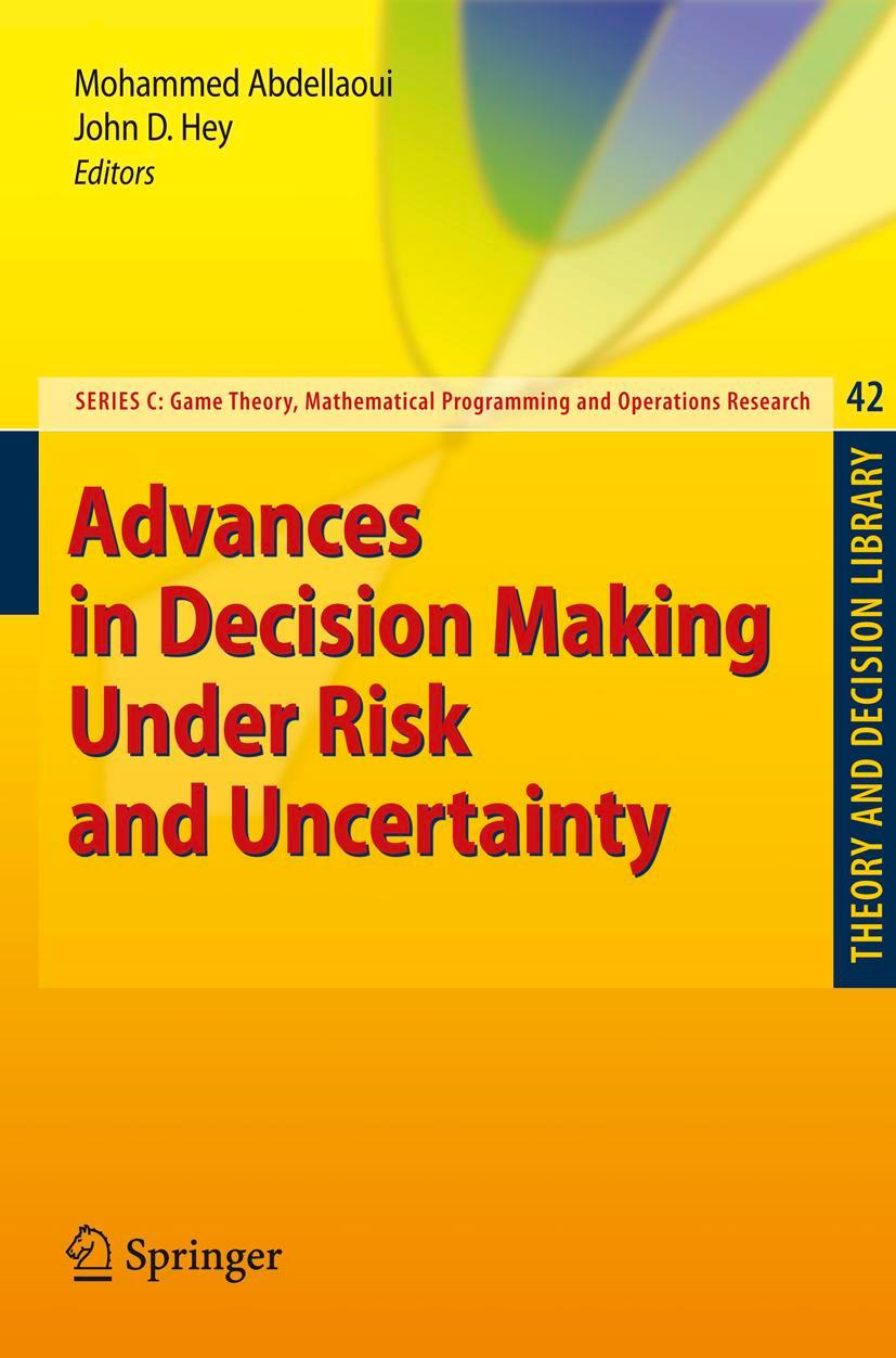 Vorderes Coverbild Advances in Decision Making Under Risk and Uncertainty