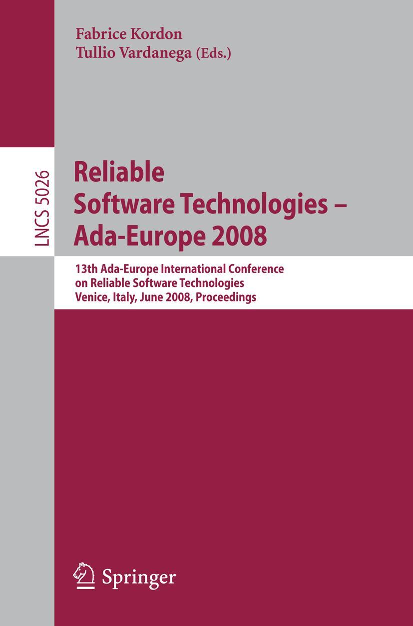 Vorderes Coverbild Reliable Software Technologies - Ada-Europe 2008