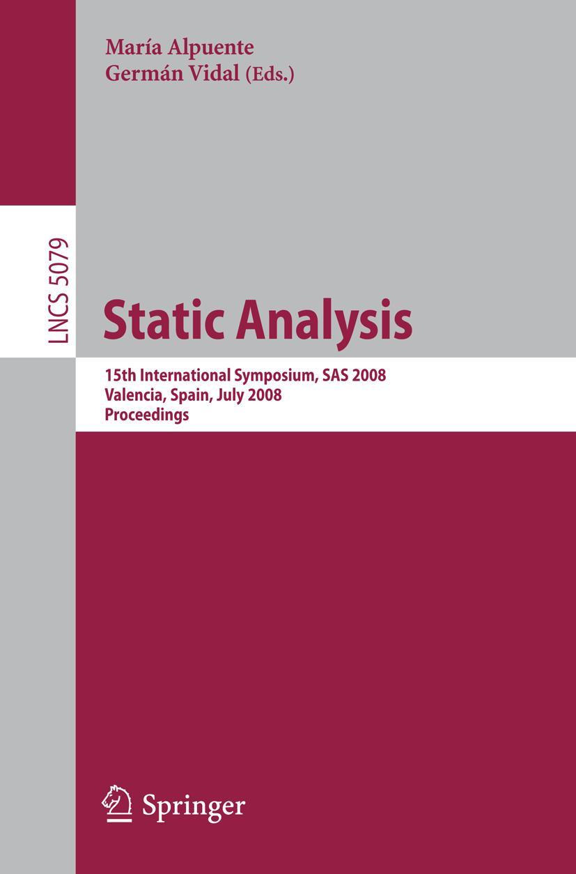 Vorderes Coverbild Static Analysis