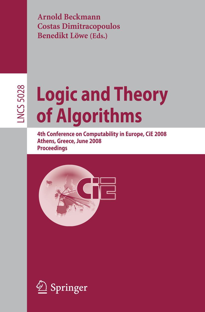 Vorderes Coverbild Logic and Theory of Algorithms