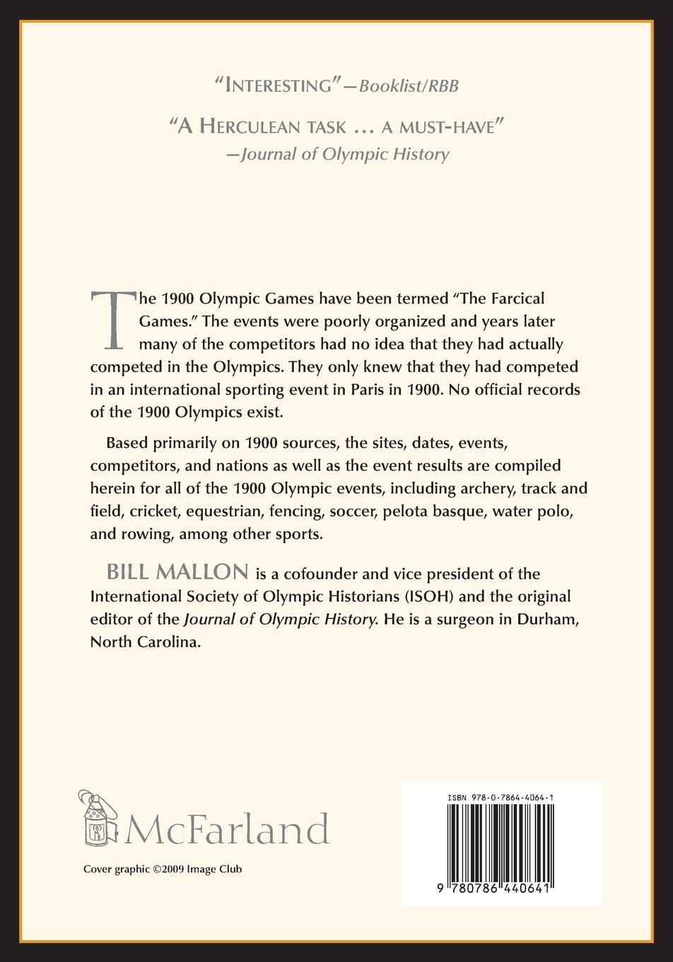 Rückseitencover The 1900 Olympic Games