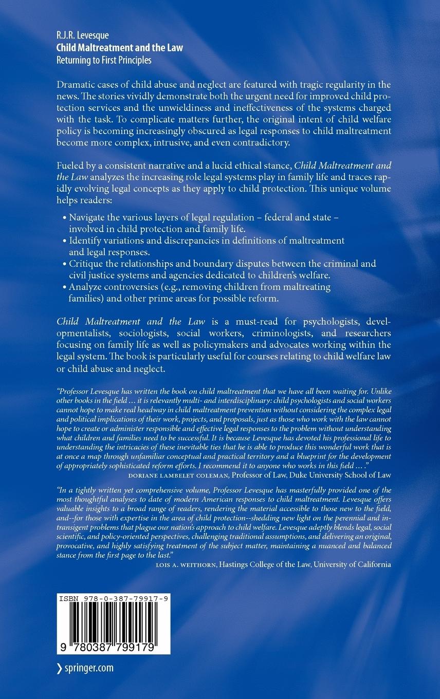 Rückseitencover Child Maltreatment and the Law