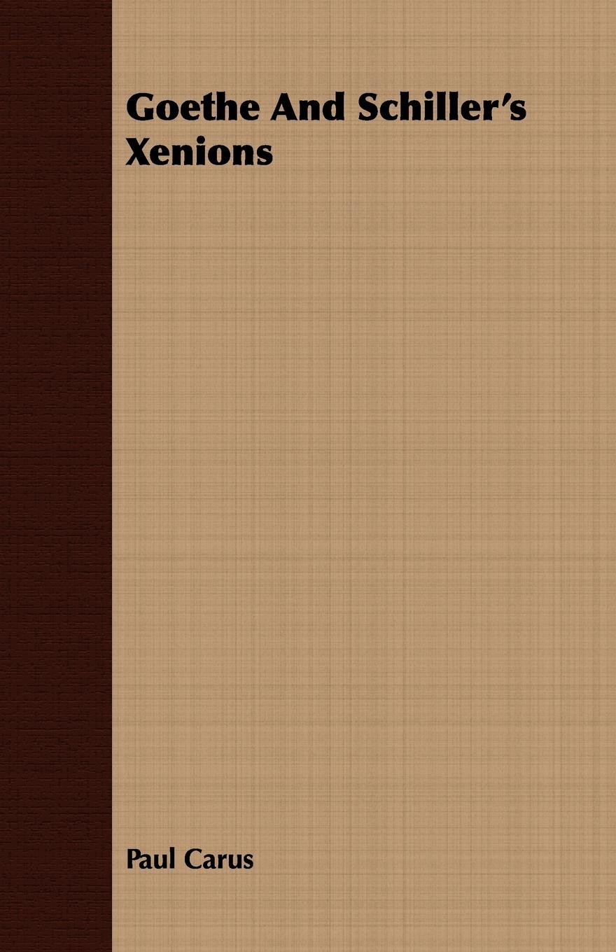 Vorderes Coverbild Goethe And Schiller's Xenions