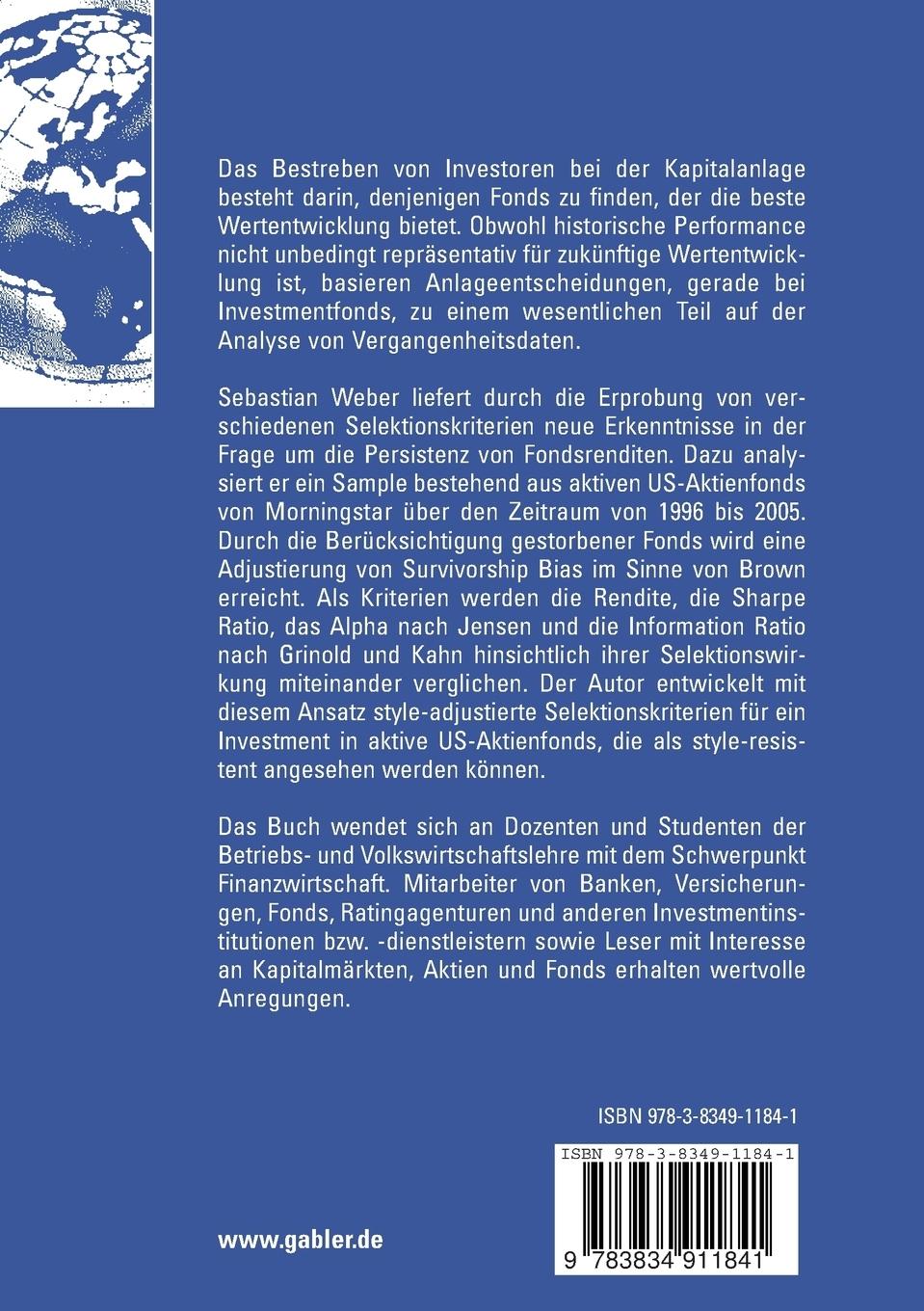 Rückseitencover Selektionskriterien beim Investment in aktive US-Aktienfonds