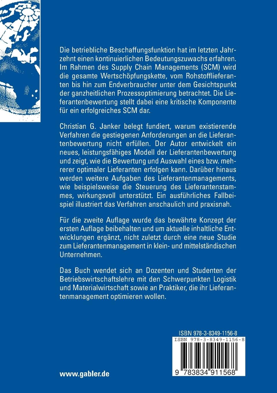 Rückseitencover Multivariate Lieferantenbewertung