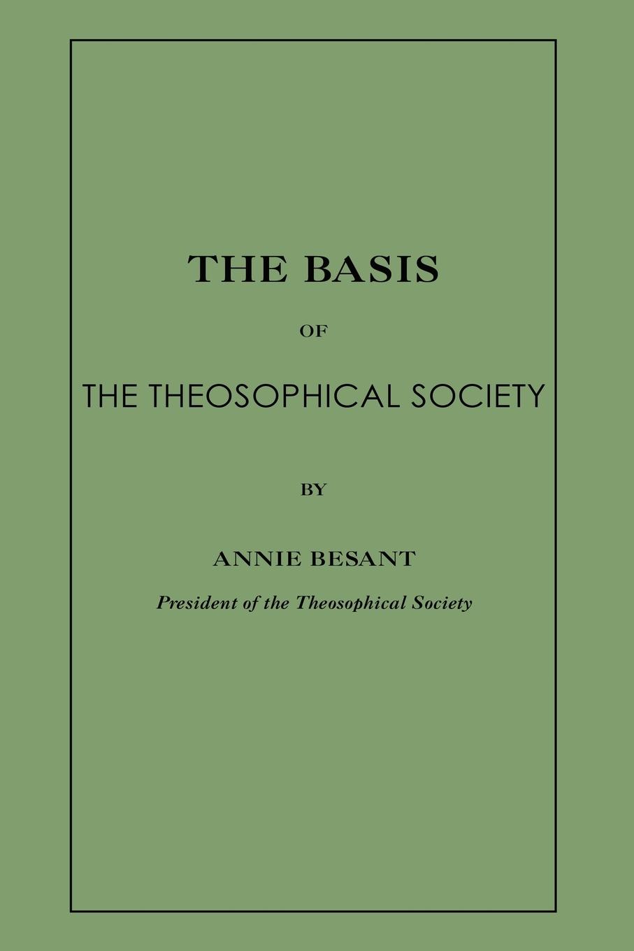 Vorderes Coverbild The Basis of the Theosophical Society