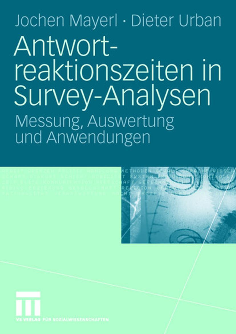 Vorderes Coverbild Antwortreaktionszeiten in Survey-Analysen